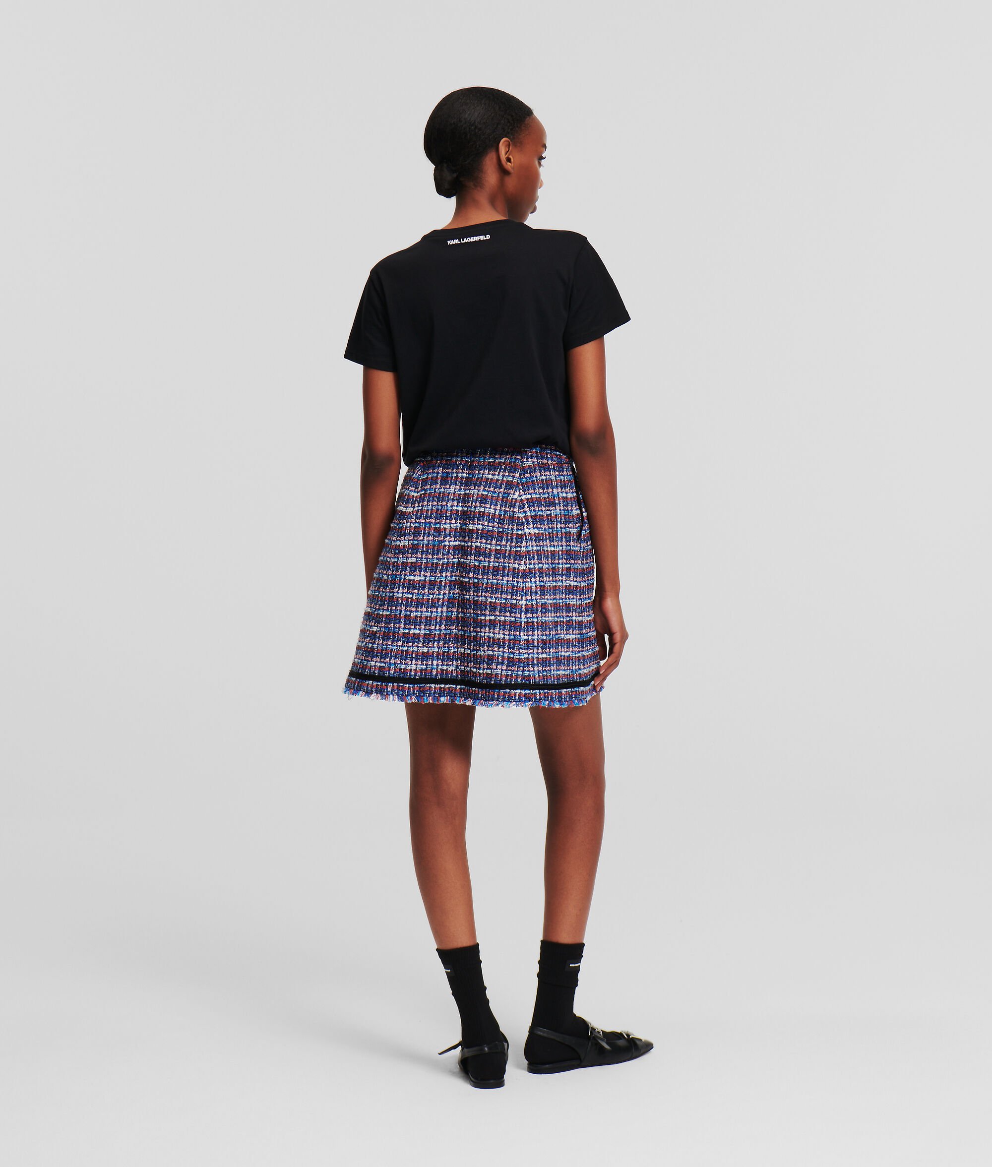 (image for) Efficient Bouclé A-line Mini Skirt